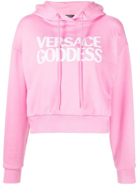 Džemperis su gobtuvu Versace rožinė