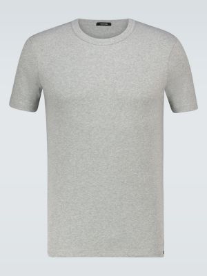 Bavlnené tričko Tom Ford sivá