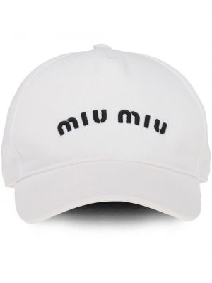 Haftowana czapka z daszkiem Miu Miu