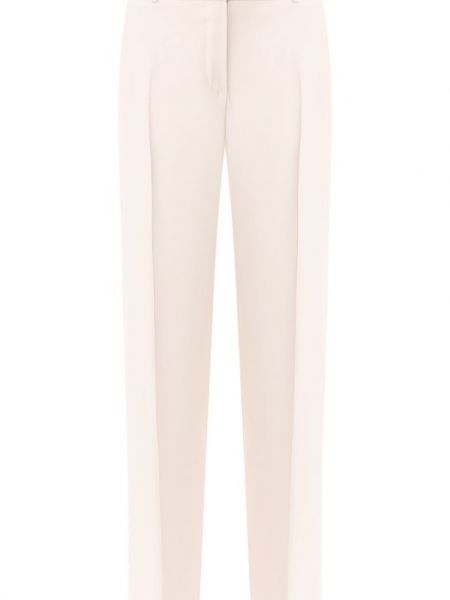 Шелковые шерстяные брюки Loro Piana розовые