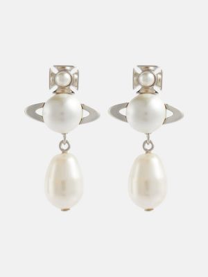 Náušnice s perlami Vivienne Westwood strieborná