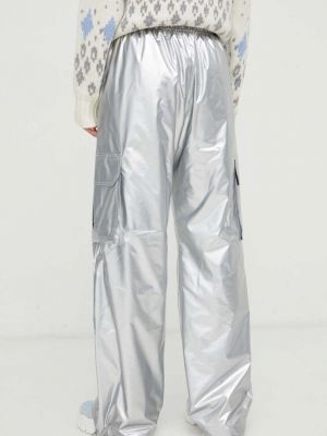 Kalhoty s vysokým pasem Stine Goya stříbrné