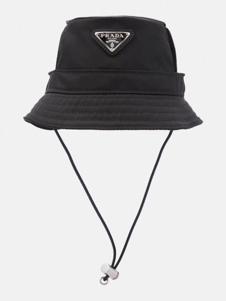 Найлонова шапка Prada черно