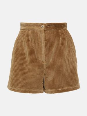 Cord high waist shorts Dolce&gabbana braun