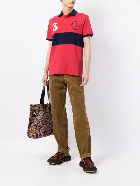 Camisa con bordado con bordado con bordado Polo Ralph Lauren rojo