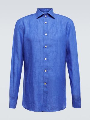 Camicia di lino Kiton blu
