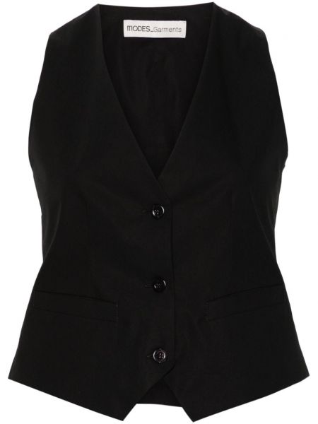Prsluk s v-izrezom Modes Garments crna