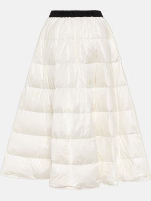Pérová midi sukňa Moncler biela