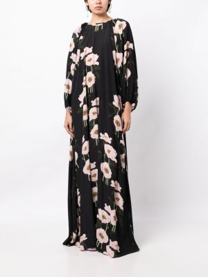 Sukienka wieczorowa w kwiatki z nadrukiem Bernadette czarna