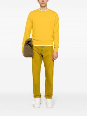 Kašmira džemperis ar apaļu kakla izgriezumu Extreme Cashmere dzeltens