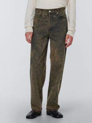 Proste jeansy relaxed fit Dries Van Noten zielone