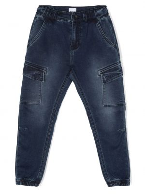 Pantaloni cargo Boss Kidswear blu