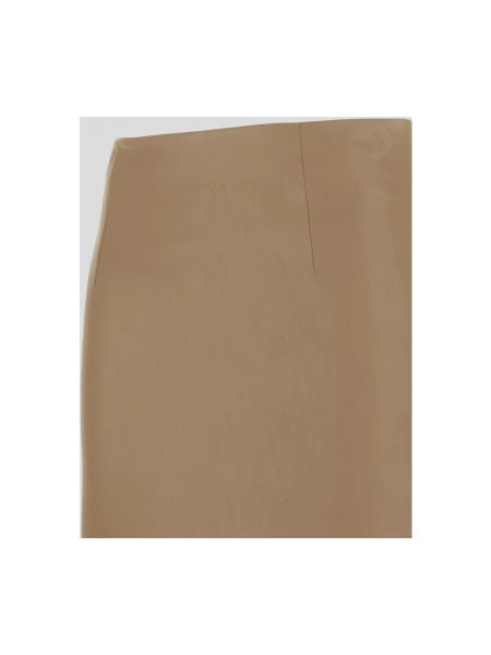 Falda de cuero de cuero sintético Lardini beige