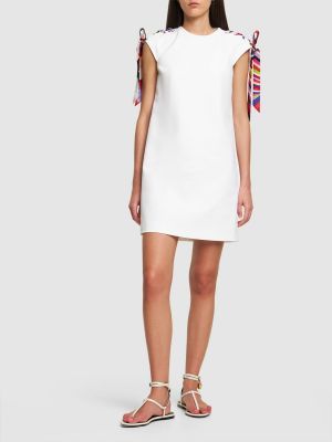 Mini vestido de crepé Pucci blanco