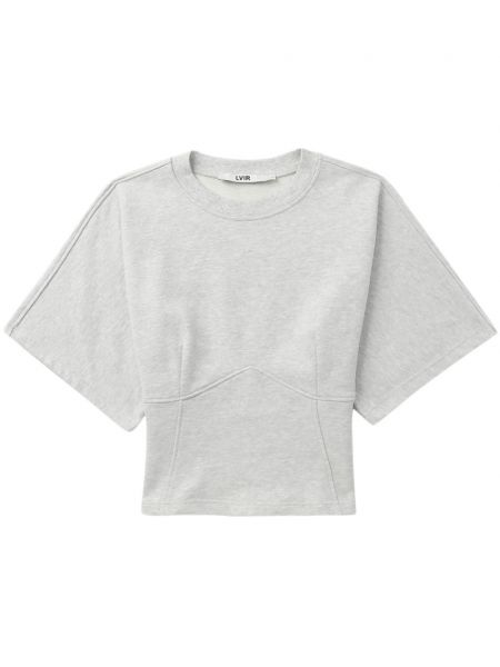 Bavlnené tričko Lvir sivá