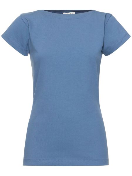 Camiseta de algodón de tela jersey Bally azul