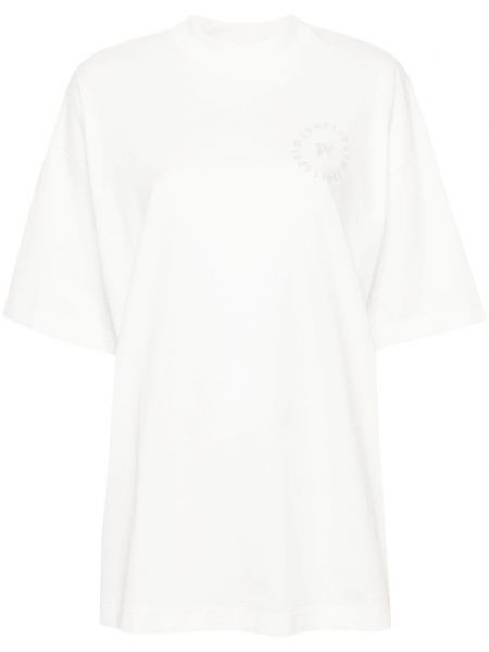 Bavlněné tričko s potiskem Palm Angels bílé