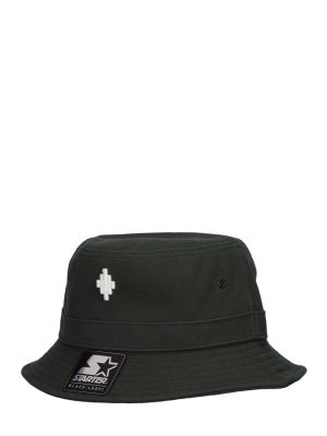 Haftowany kapelusz bawełniany Marcelo Burlon County Of Milan czarny
