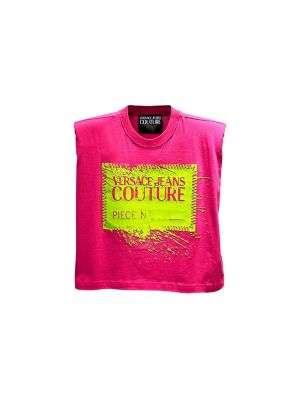 Top mit schulterpolstern Versace Jeans Couture pink