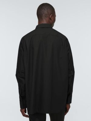 Памучна риза с дълъг ръкав Givenchy черно