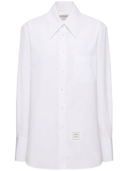 Camicia di cotone Thom Browne bianco