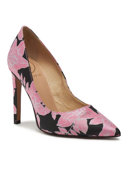 Полуотворени обувки с ток с ток Baldowski розово