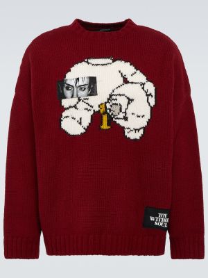 Jersey de lana de tela jersey Undercover rojo