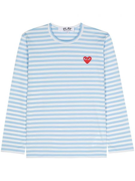 Stribet t-shirt Comme Des Garçons Play blå