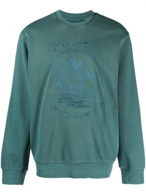 Pamučni džemper s vezom Carhartt Wip zelena