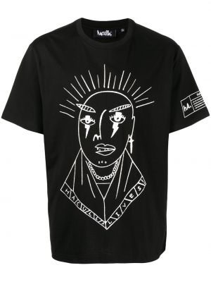 T-krekls ar apdruku Haculla melns