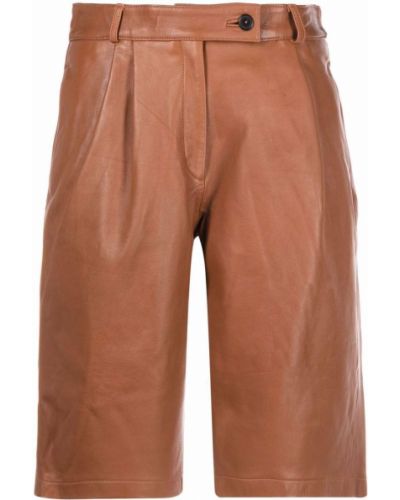 Pantalones cortos de cintura alta L'autre Chose marrón