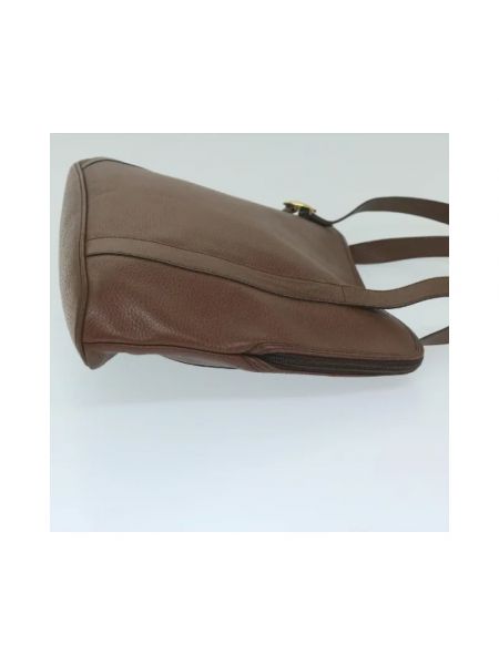 Bolsa de hombro de cuero retro Dior Vintage marrón