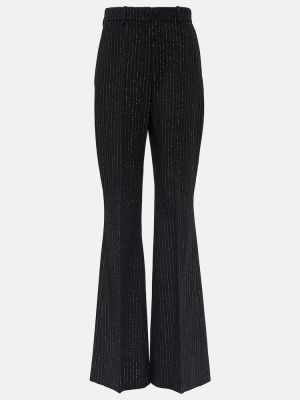 Pantalones rectos de lana Balmain negro