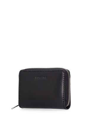 Kožená peňaženka na zips Lemaire čierna
