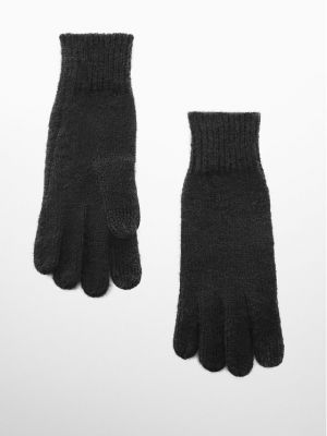 Rękawiczki Mango czarne