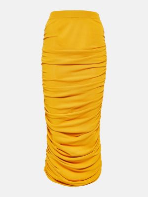 Falda larga con volantes de tela jersey Altuzarra amarillo