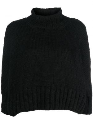Плетен пуловер Yohji Yamamoto черно