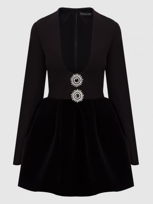 Чорна сукня міні David Koma