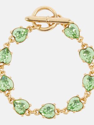 Bransoletka z kryształkami Oscar De La Renta zielona