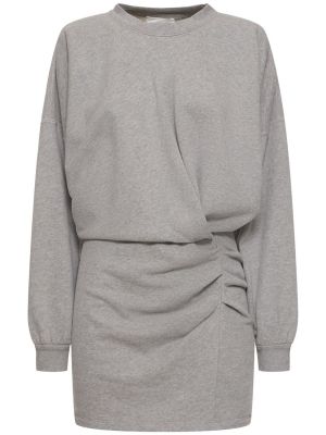Vestito di cotone in jersey Marant étoile grigio