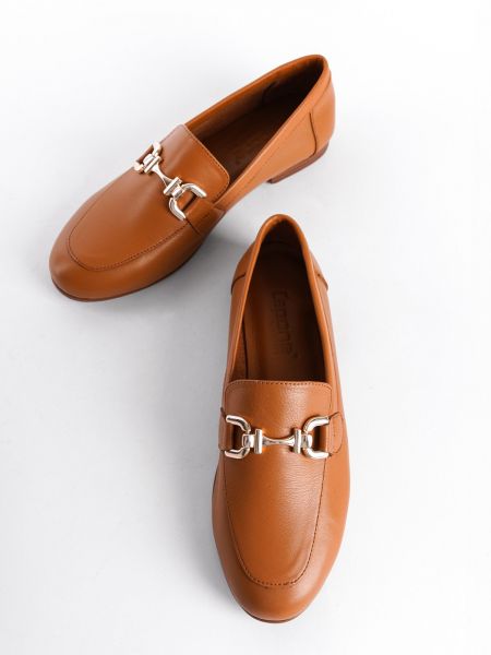 Pantofi loafer din piele cu cataramă Capone Outfitters auriu
