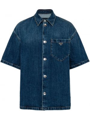 Koszula jeansowa Prada niebieska
