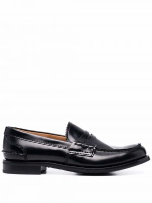 Skinn loafers Church's svart