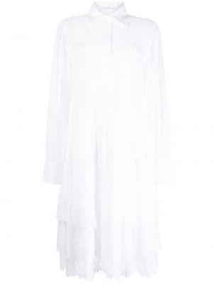 Вечерна рокля с дантела Ermanno Scervino бяло
