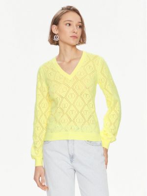 Sweter z kaszmiru Twinset żółty