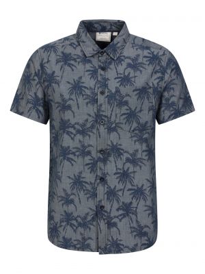 Koszula z nadrukiem w tropikalny nadruk Mountain Warehouse niebieska