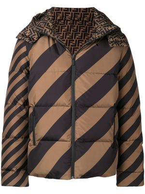 Pernata jakna s printom slim fit slip-on Fendi