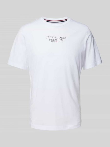 Koszulka z nadrukiem Jack & Jones Premium biała