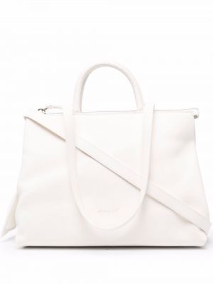 Δερμάτινη τσάντα shopper Marsell λευκό