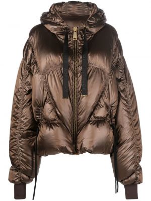 Khrisjoy Iconic hooded puffer jacket - Marron